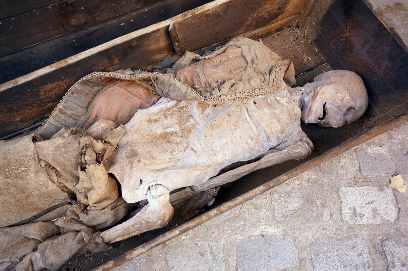 momia ataud hombre soldado.madera-plastico-tela 32x180x50 1u